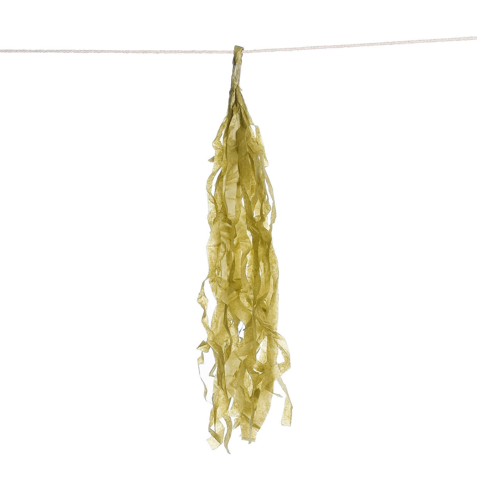 12 Pack Pre-Tied Gold Paper Fringe Tassels With Garland String, Hanging Streamer Banner - Image 6