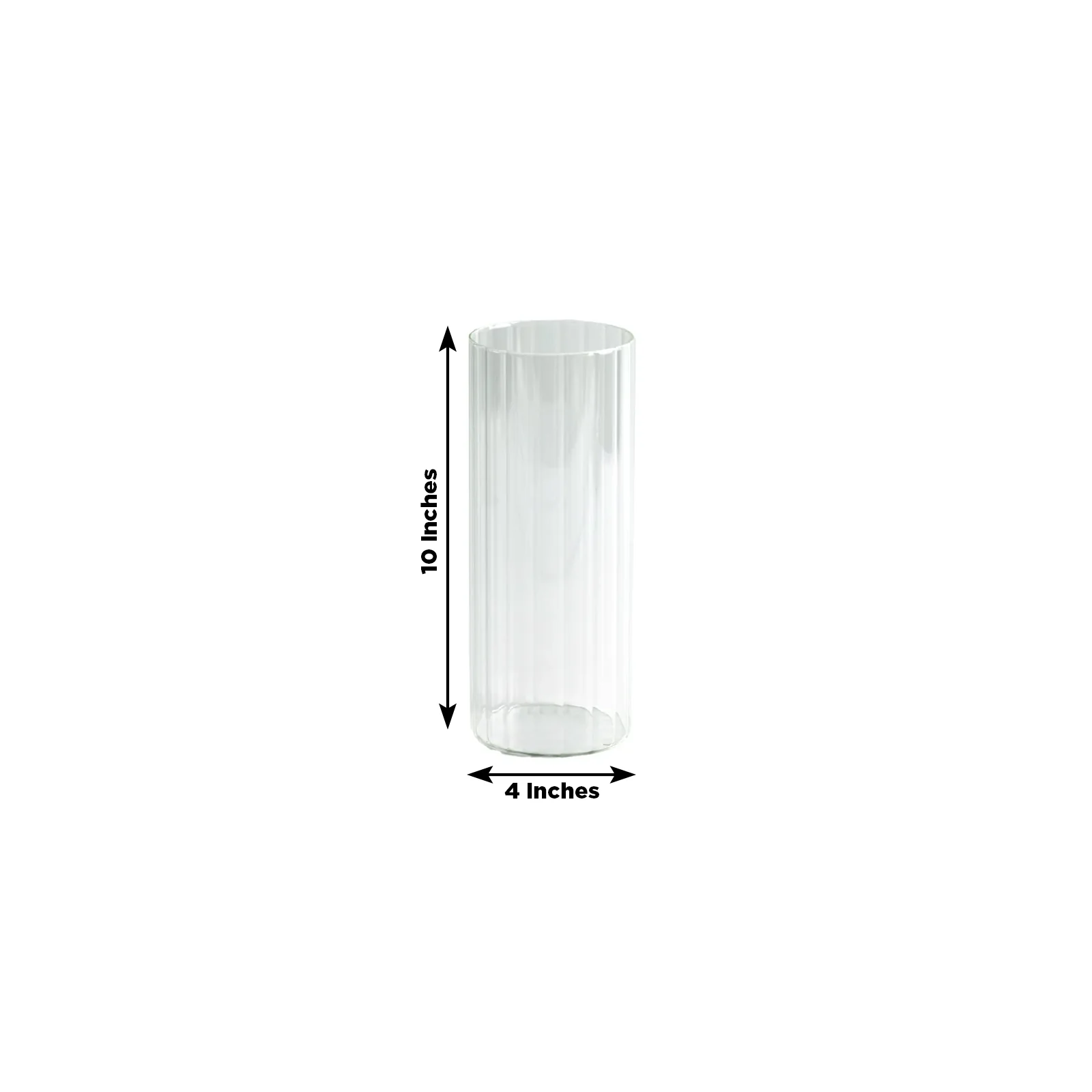 12 Pack Ribbed Cylinder Glass Vases – 10" Tall Clear Flower Vases for Table Centerpieces, Home & Wedding Decor - Image 3