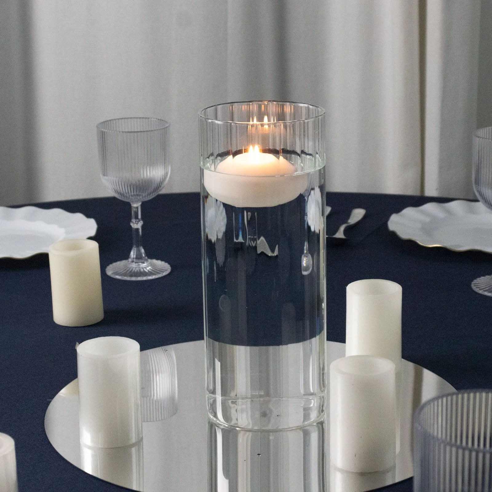 12 Pack Ribbed Cylinder Glass Vases – 10" Tall Clear Flower Vases for Table Centerpieces, Home & Wedding Decor - Image 8