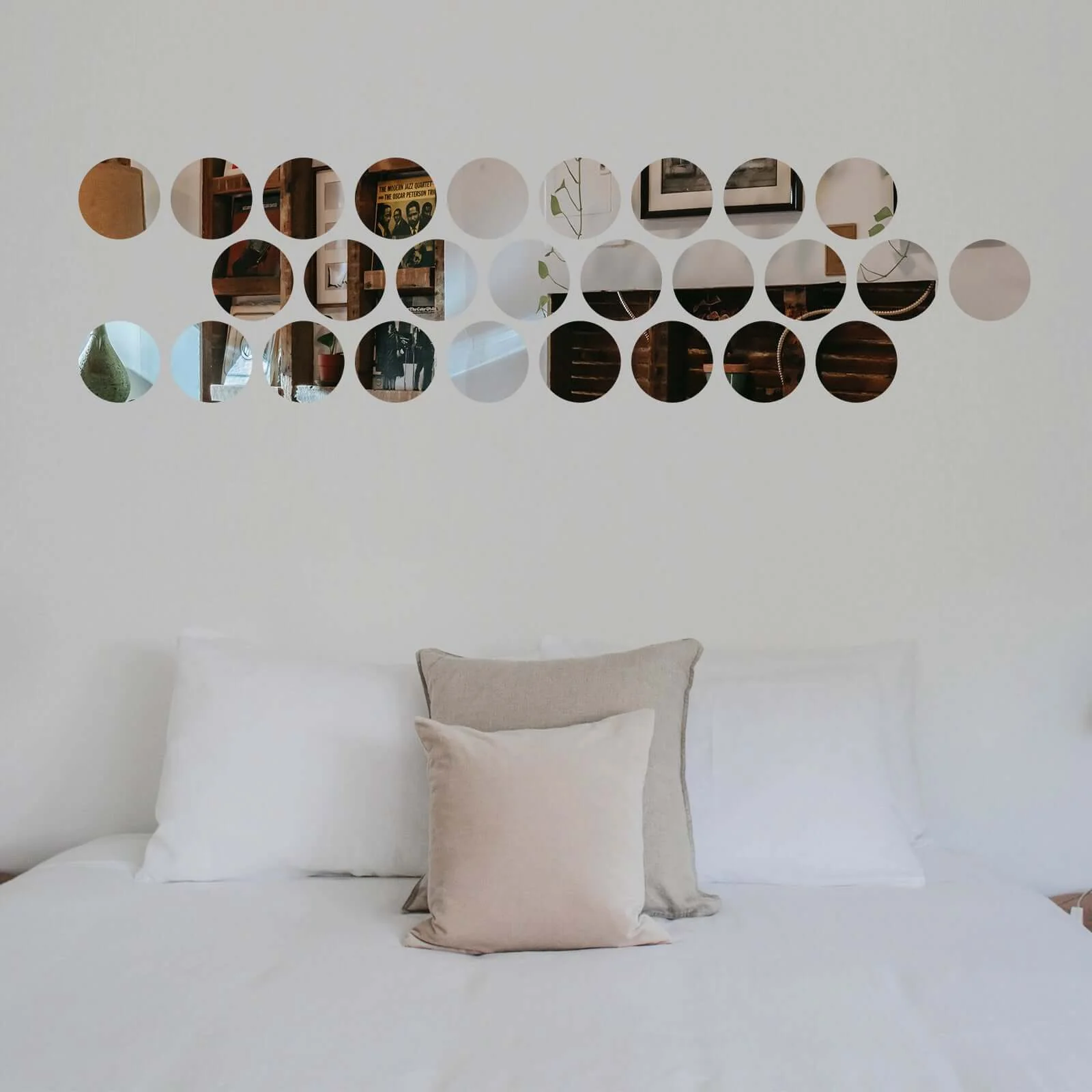 12 Pack Round Acrylic Mirror Wall Stickers, Removable Wall Decals For Home Decor - 6"
