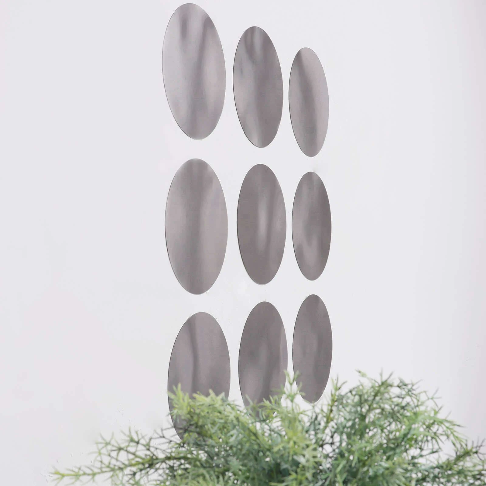 12 Pack Round Acrylic Mirror Wall Stickers, Removable Wall Decals For Home Decor - 8" - Image 2