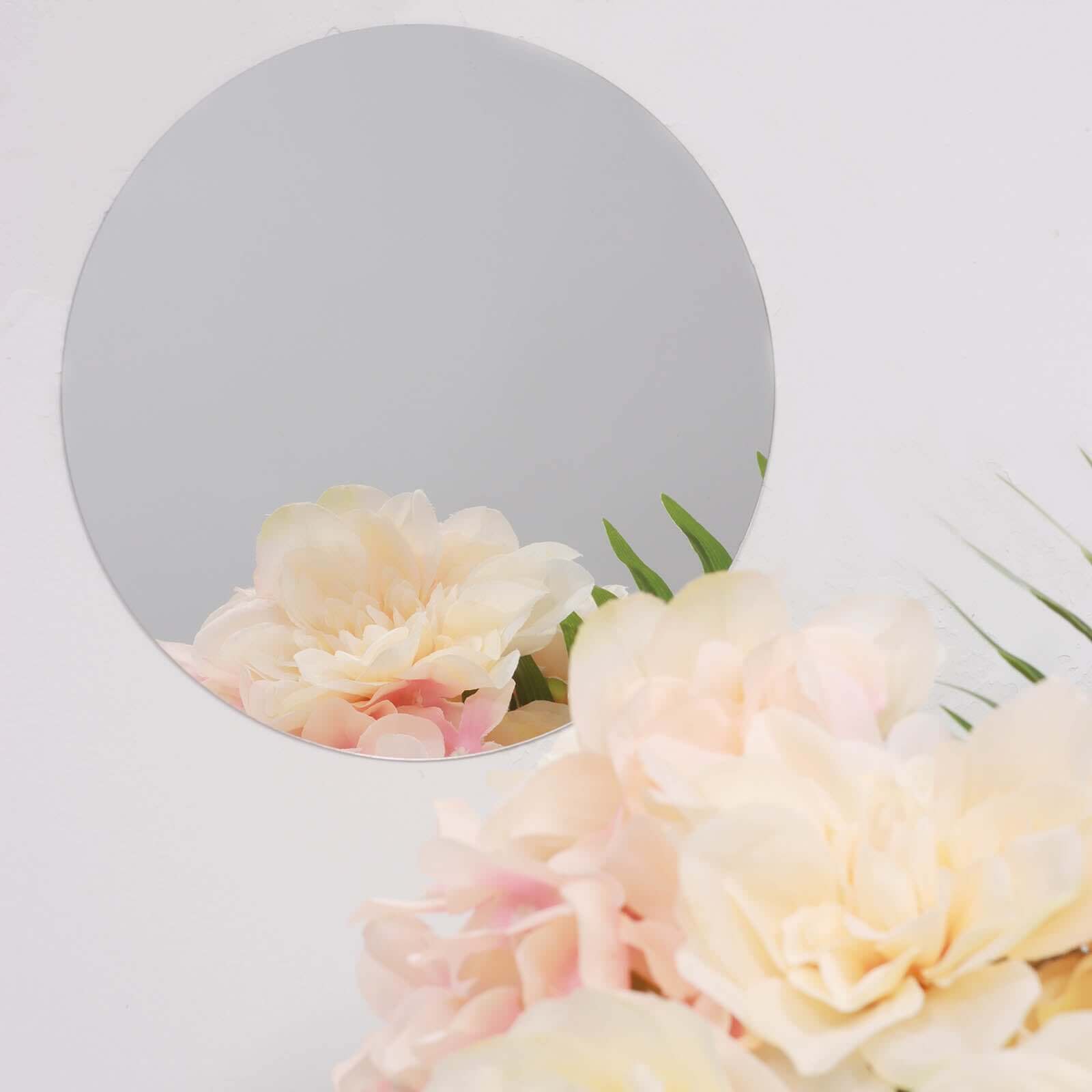 12 Pack Round Acrylic Mirror Wall Stickers, Removable Wall Decals For Home Decor - 8" - Image 9