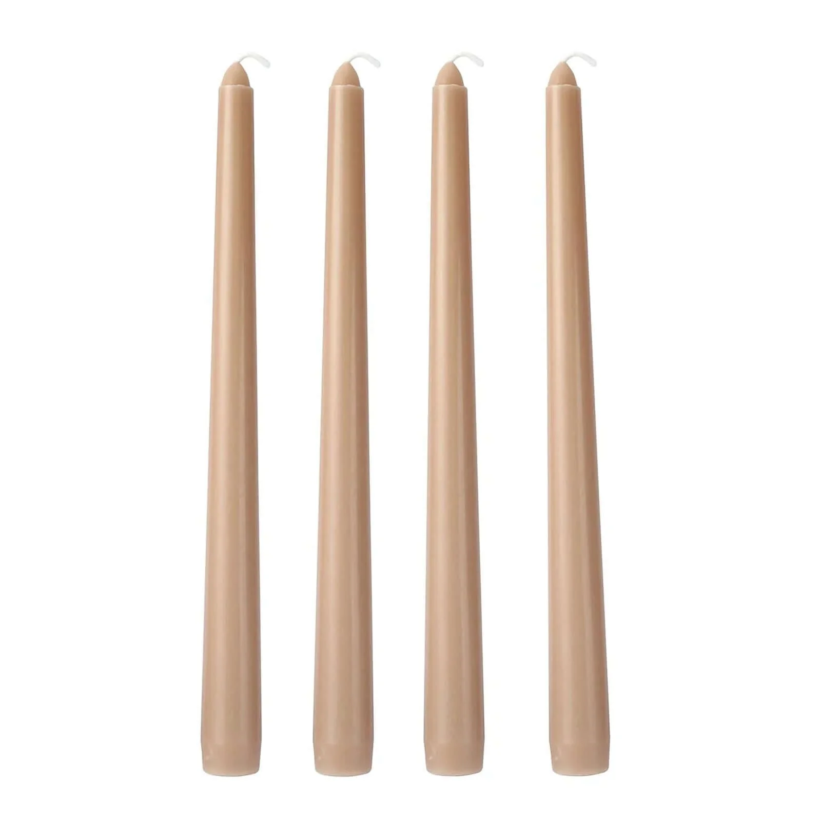 10-Pack Taper Candles 10" Premium Wax Design Beige - Unscented Candles - Image 6