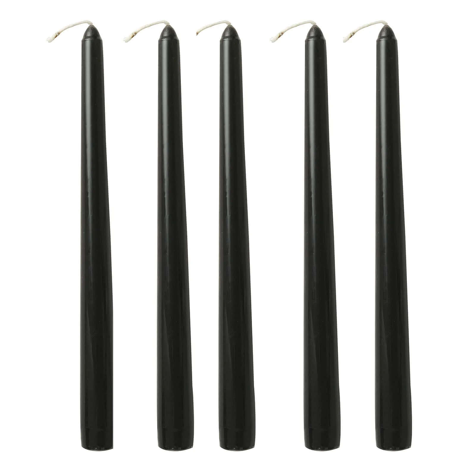 10-Pack Taper Candles 10" Premium Wax Design Black - Unscented Candles for Stylish Settings - Image 6