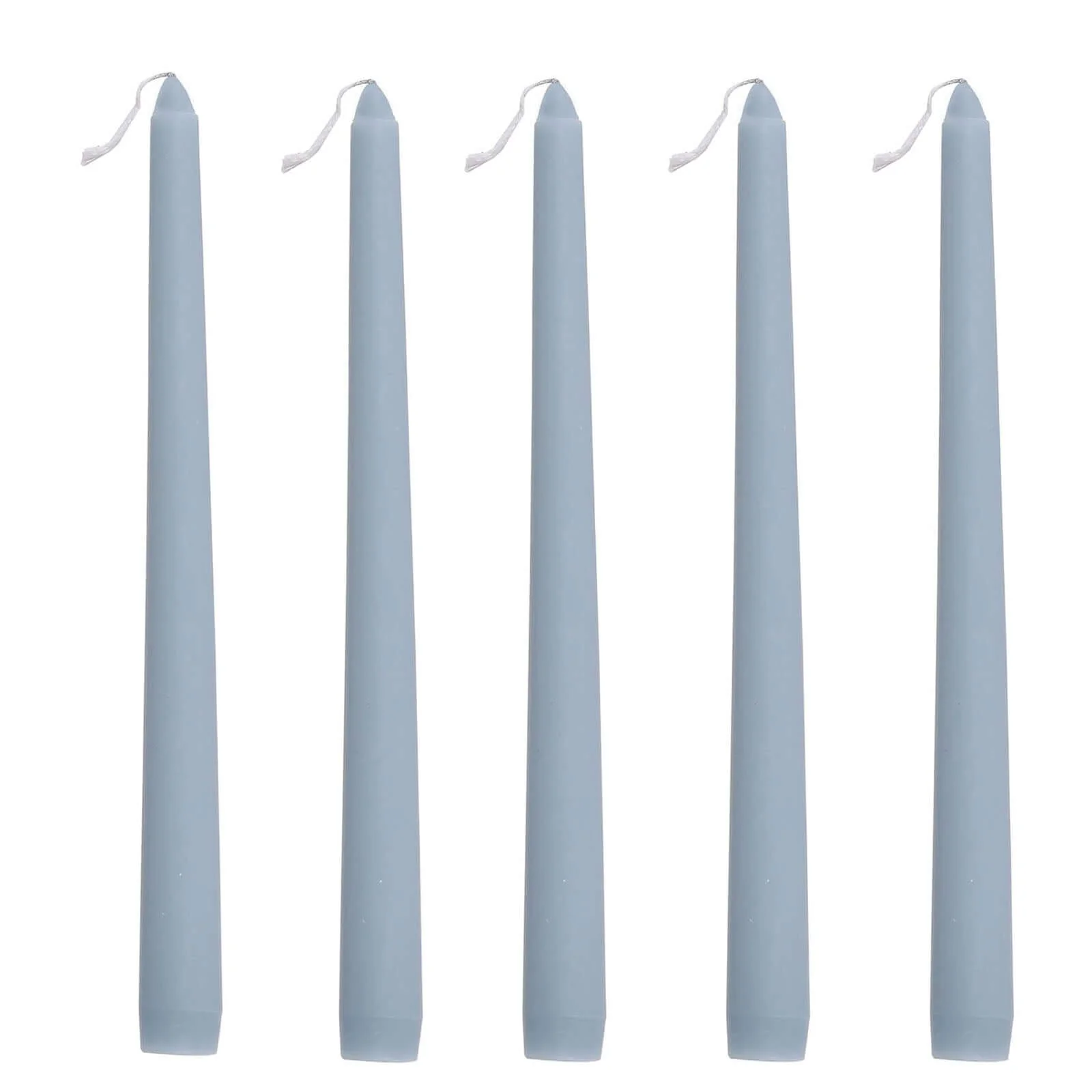 10-Pack Taper Candles 10" Premium Wax Design Dusty Blue - Unscented Candles - Image 6