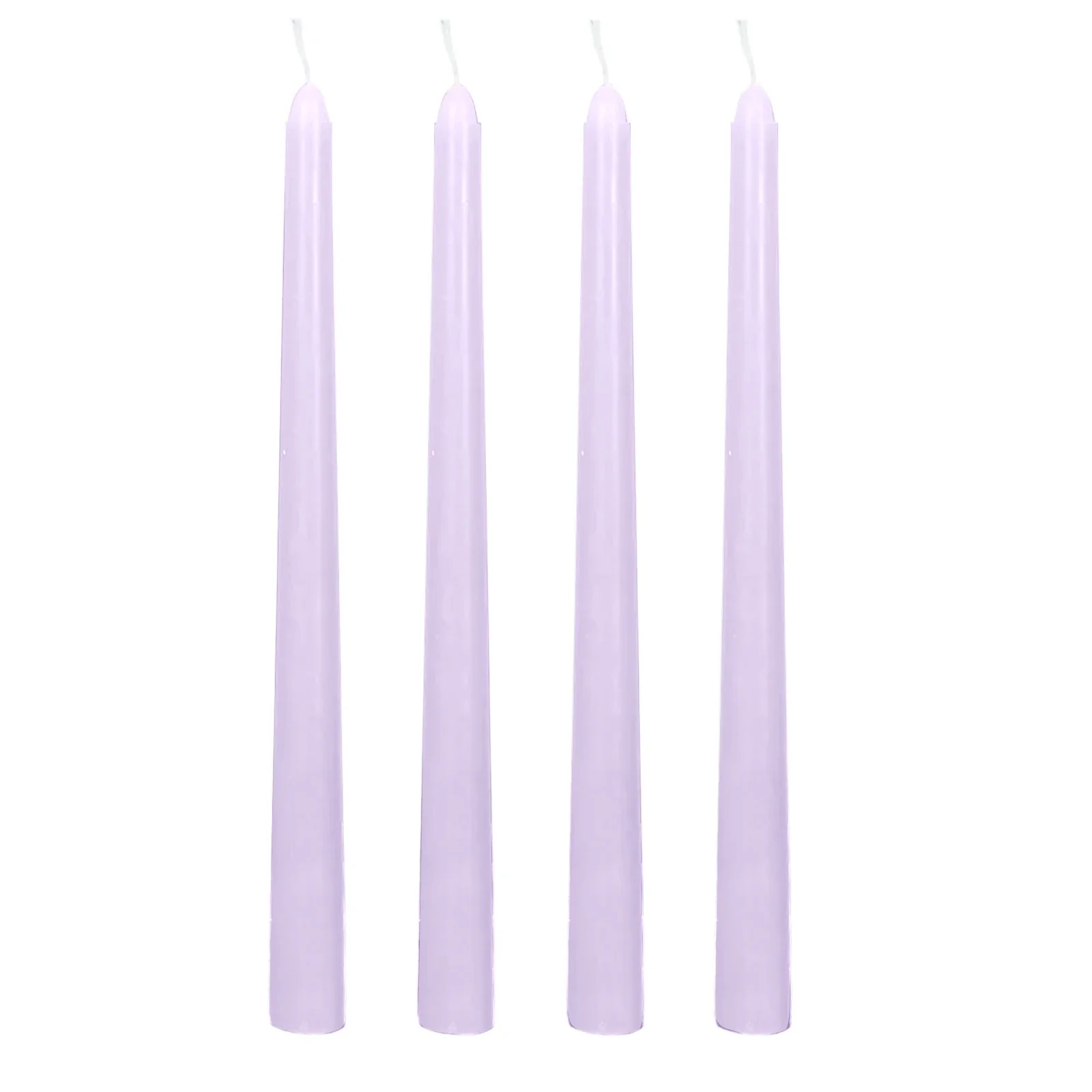 10-Pack Taper Candles 10" Premium Wax Design Lavender Lilac - Unscented Candles - Image 5