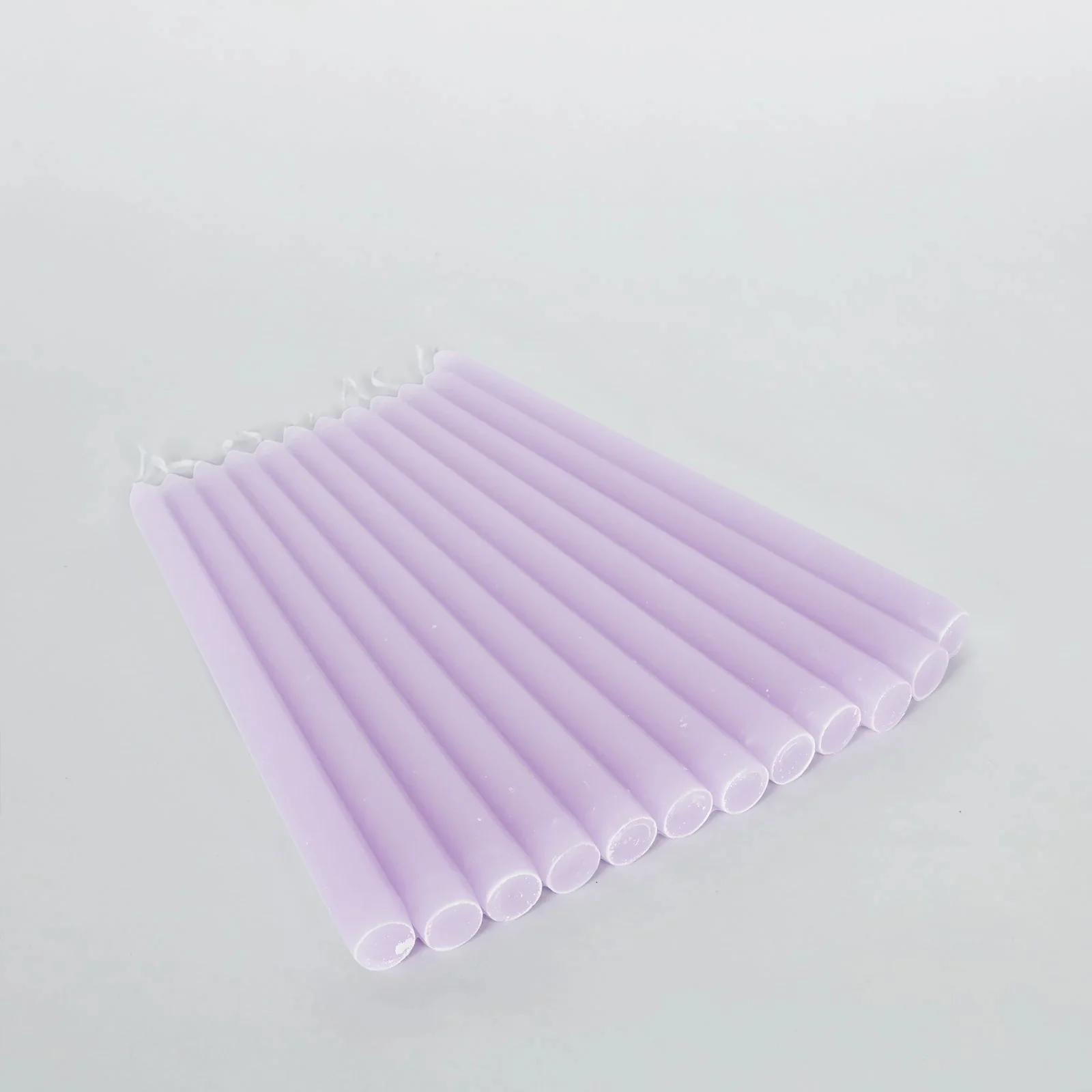 10-Pack Taper Candles 10" Premium Wax Design Lavender Lilac - Unscented Candles - Image 7