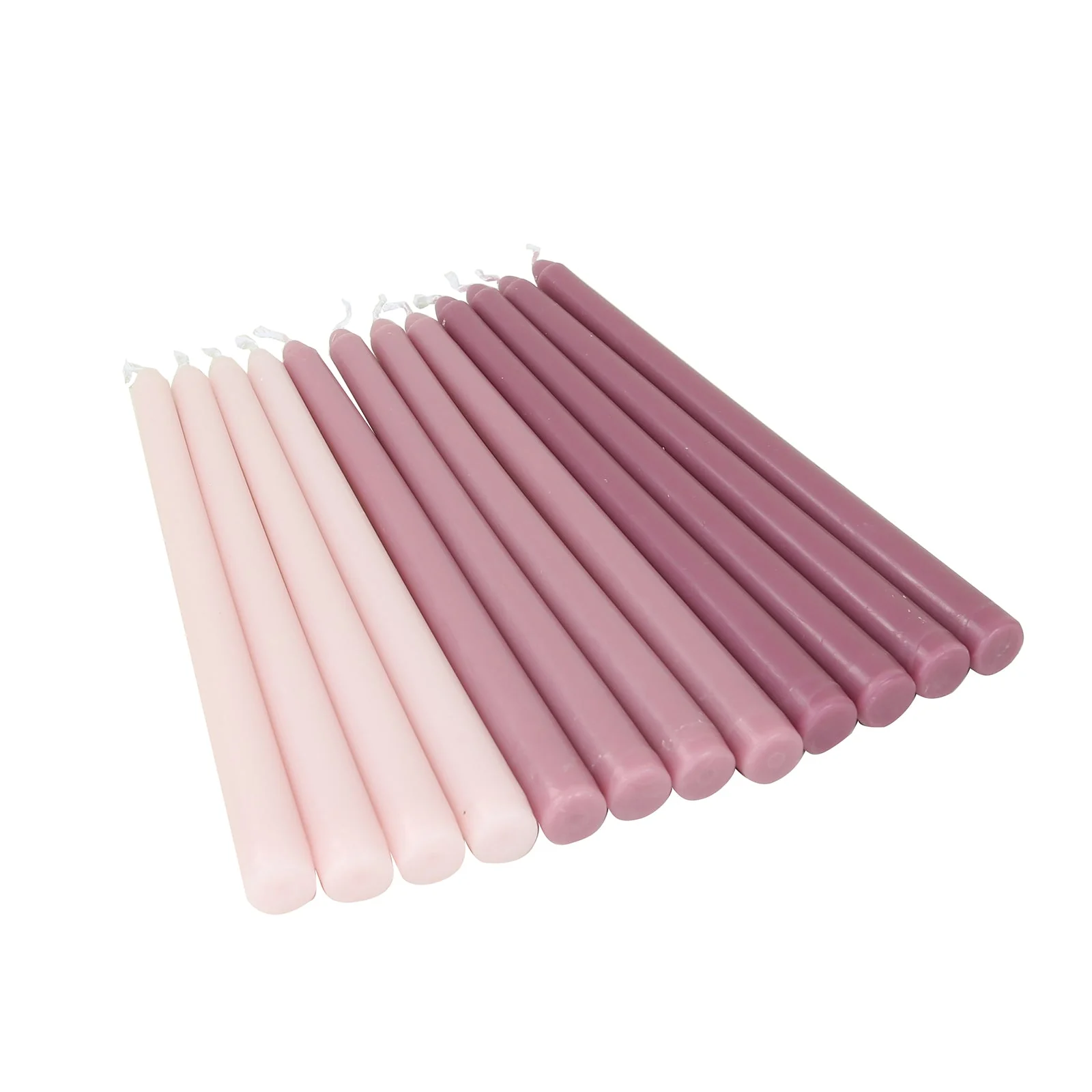 12-Pack Taper Candles 10" Premium Wax Design Mixed Dusty Rose - Unscented Candles for Sophisticated Decor - Image 8