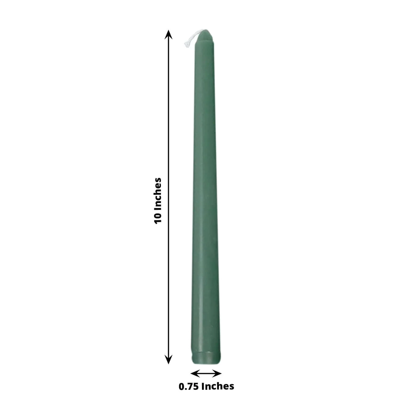 12-Pack Taper Candles 10" Premium Wax Design Mixed Green - Unscented Candles for Sophisticated Decor - Image 3