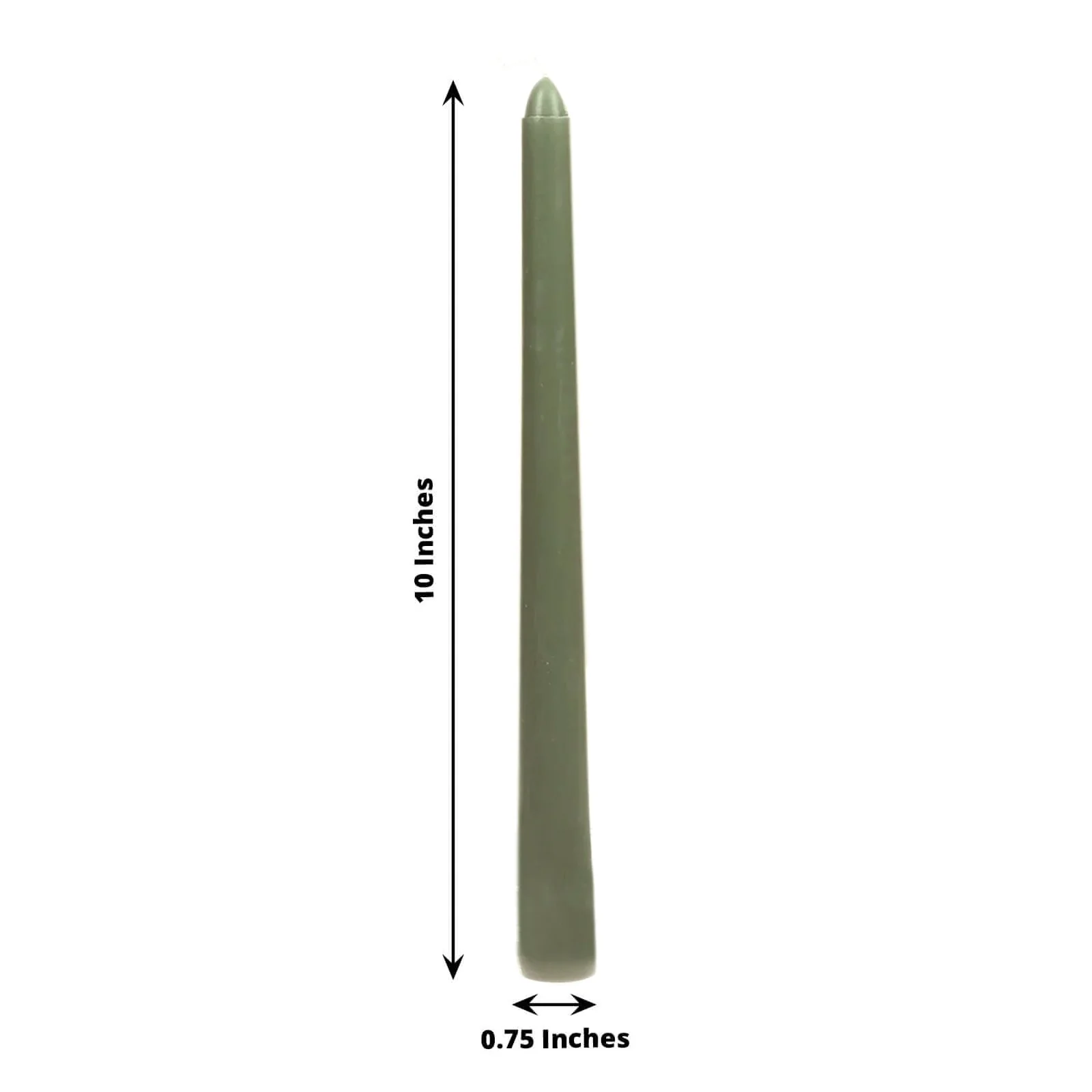 12-Pack Taper Candles 10" Premium Wax Design Mixed Sage Green - Unscented Candles for Sophisticated Decor - Image 2