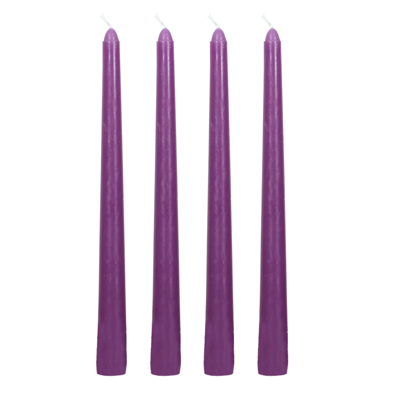 10-Pack Taper Candles 10" Premium Wax Design Purple - Unscented Candles - Image 5