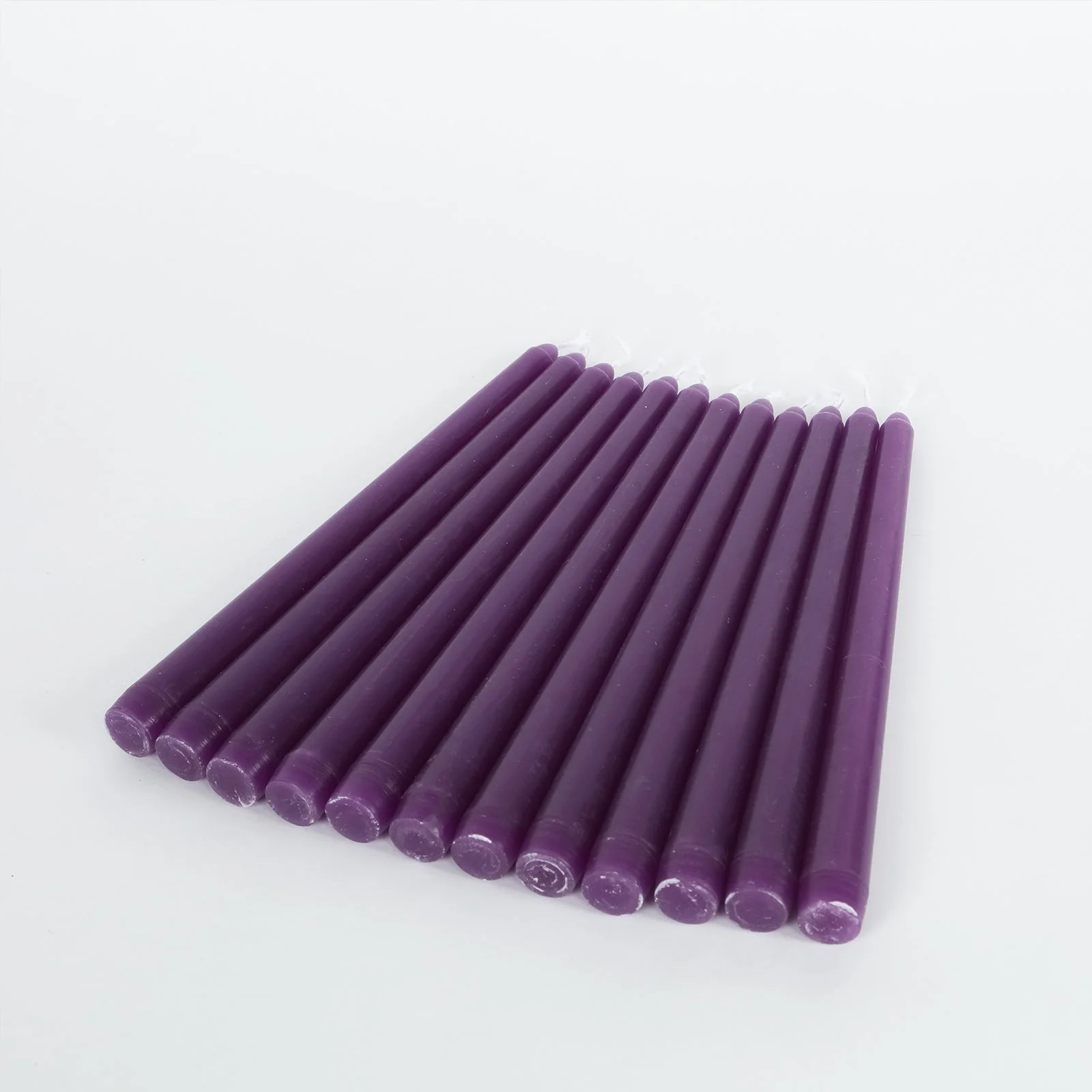 10-Pack Taper Candles 10" Premium Wax Design Purple - Unscented Candles - Image 7