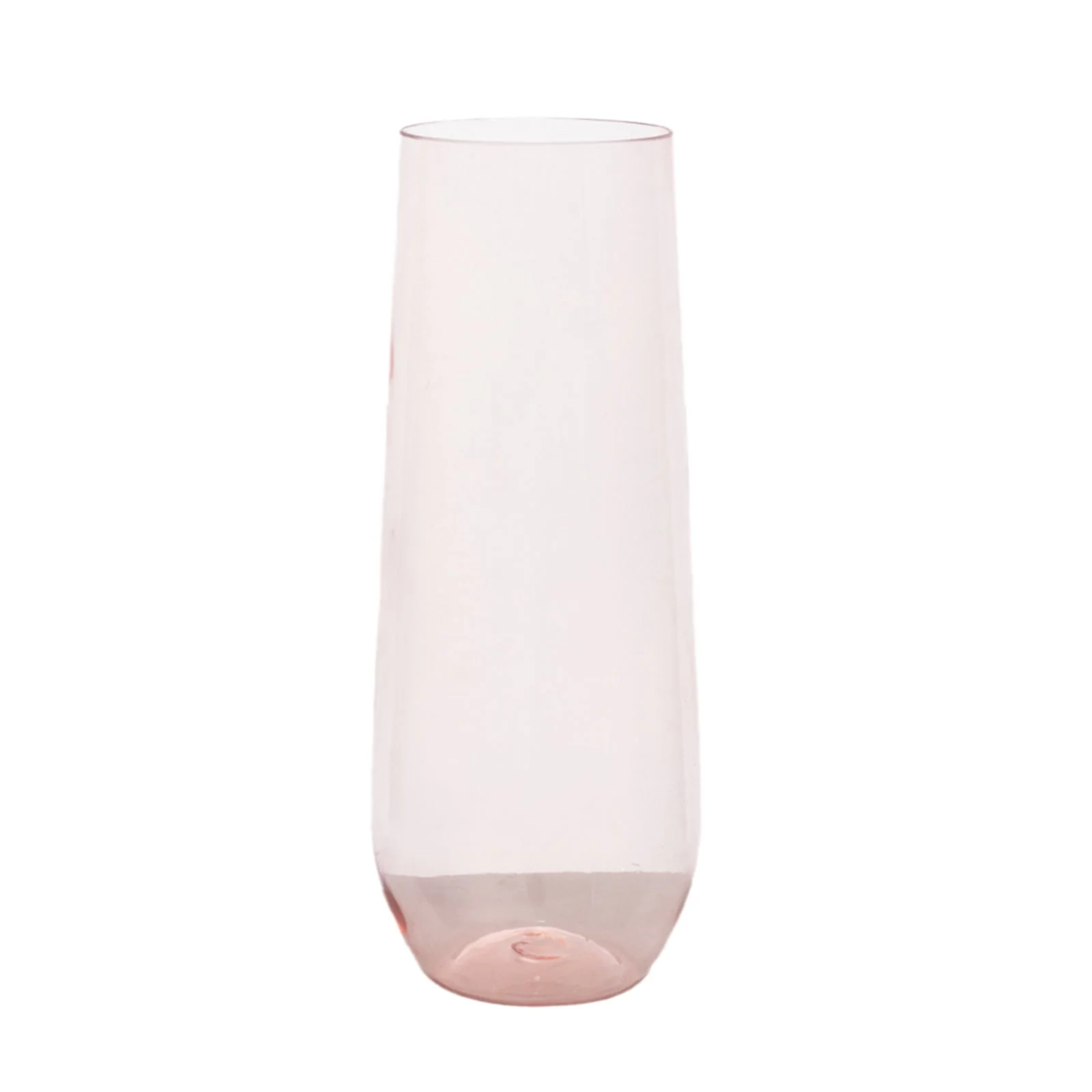 12 Pack Plastic Champagne Flutes in Transparent Blush, Reusable Lightweight Champagne Glass 9oz - Image 5