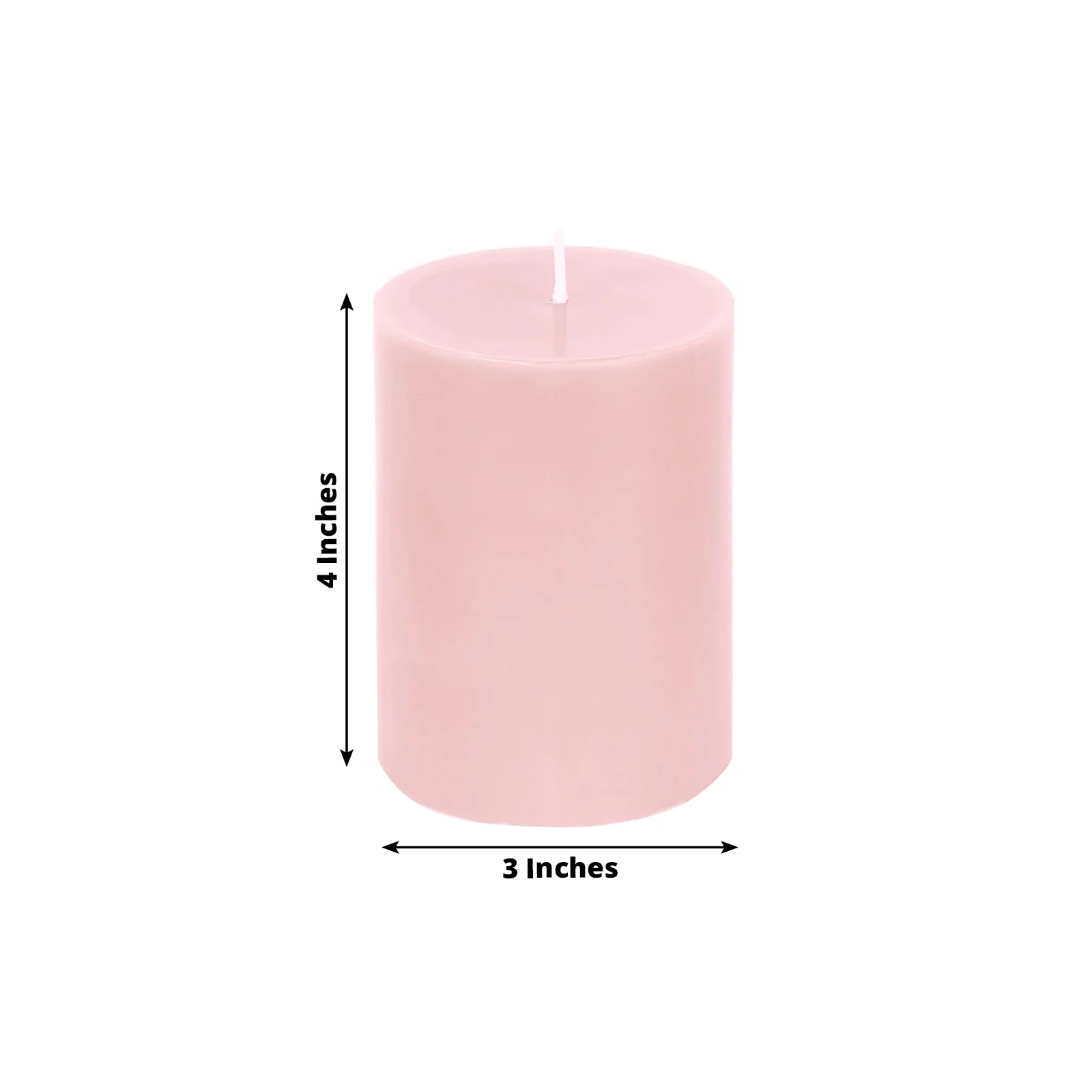 12-Pack Unscented Pillar Candles – Dripless 3"x4" Blush Paraffin Wax with Smokeless Cotton Wicks, Clean & Long-Lasting Burn for Weddings, Home & Event Decor - Image 2