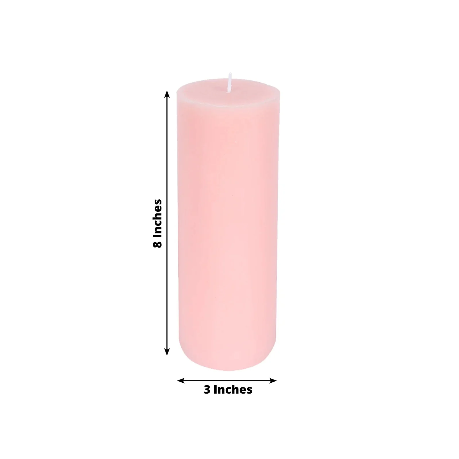 12-Pack Unscented Pillar Candles – Dripless 3"x8" Blush Paraffin Wax with Smokeless Cotton Wicks, Clean & Long-Lasting Burn for Weddings, Home & Event Decor - Image 3