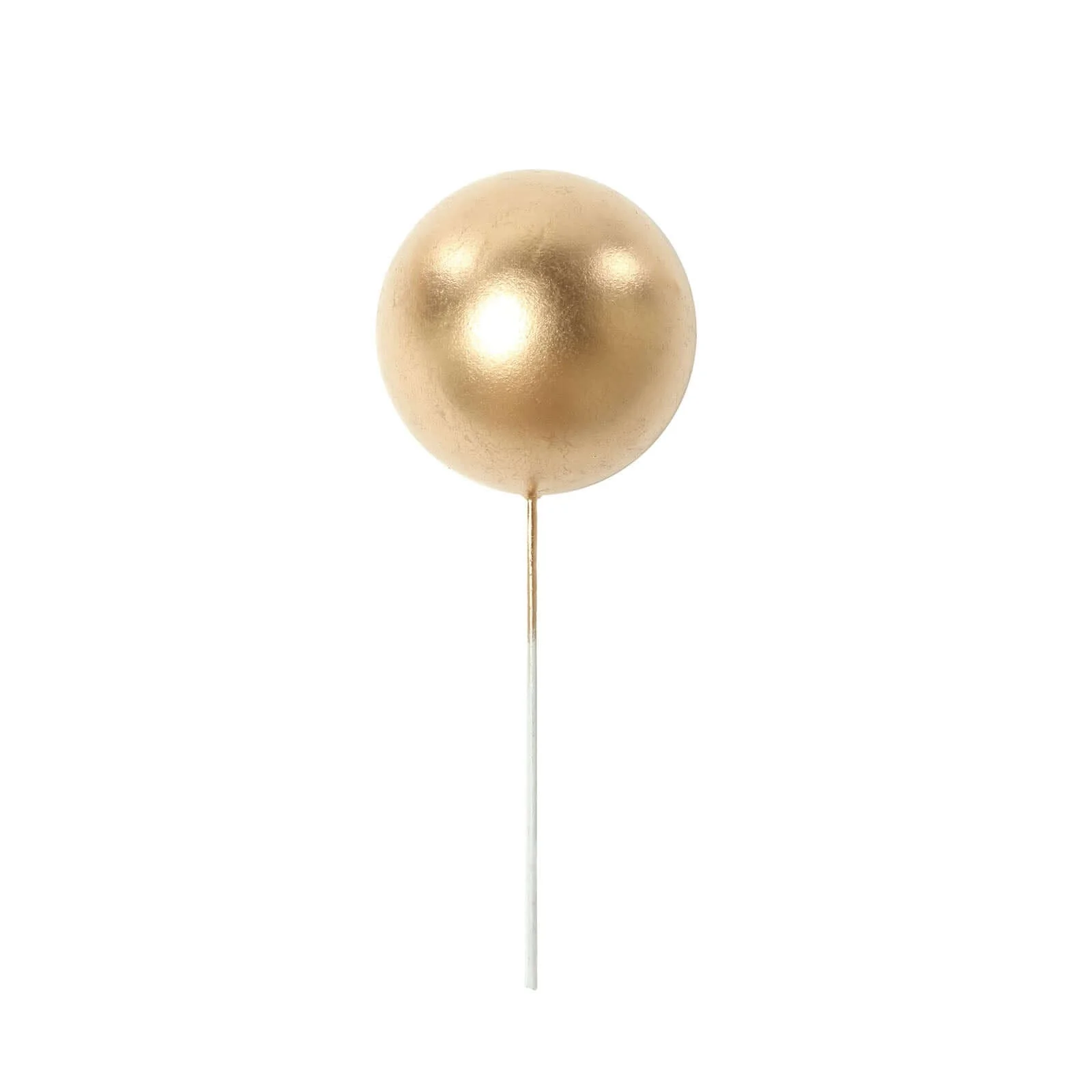 12 Pcs Cake Topper Picks Gold Faux Pearl Ball Design - Foam Balloon DIY Cupcake Decor Supplies Assorted Sizes - Image 7
