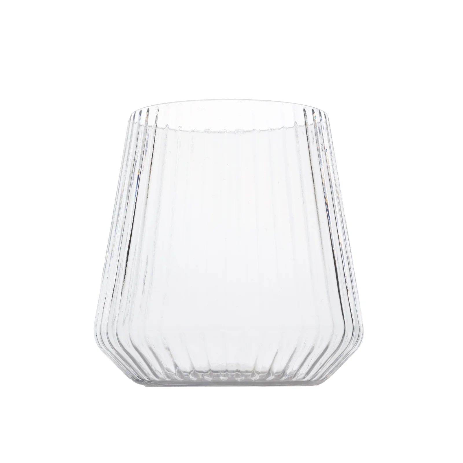 12-Pack Plastic Stemless Wine Glasses – 12oz Clear Ribbed Design, Reusable Shatterproof Cocktail Tumblers - Image 7