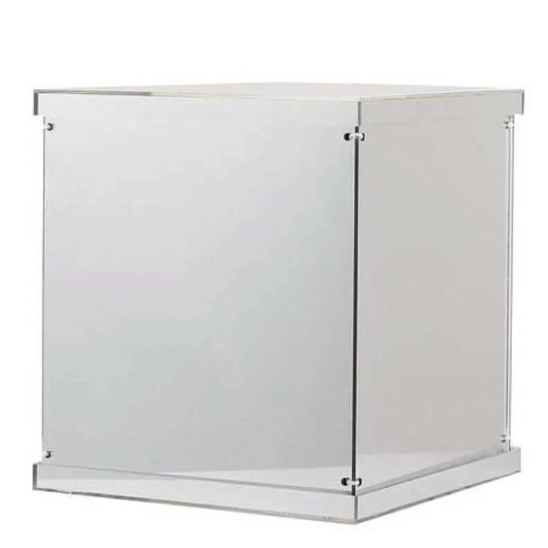 Silver Mirrored Acrylic Pedestal Riser, Display Box with Interchangeable Lid and Base 12" - Image 9
