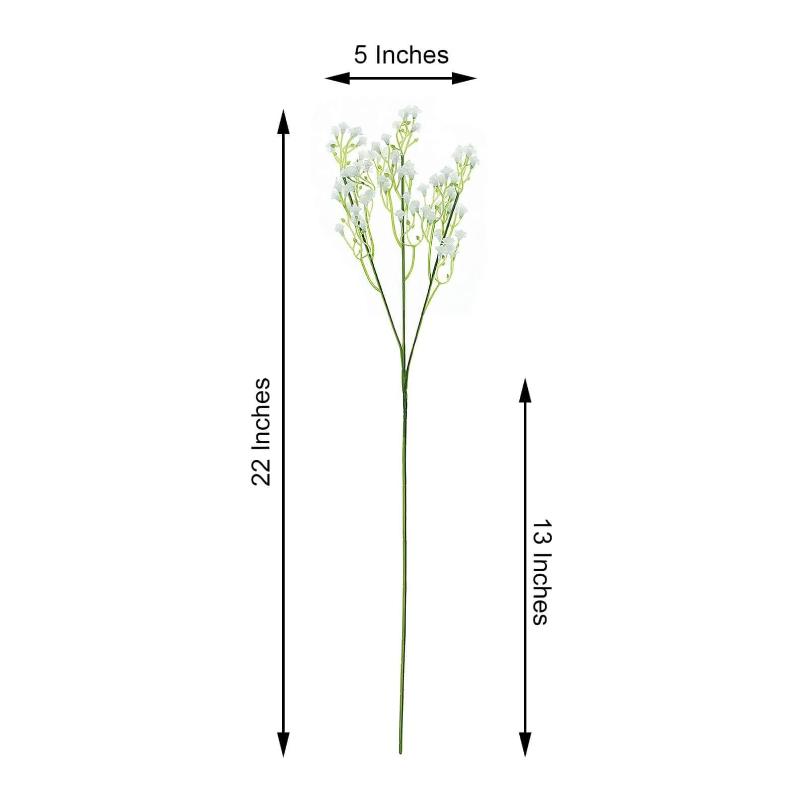 12 Stems White Artificial Silk Babys Breath Gypsophila Flowers 22" - Image 3