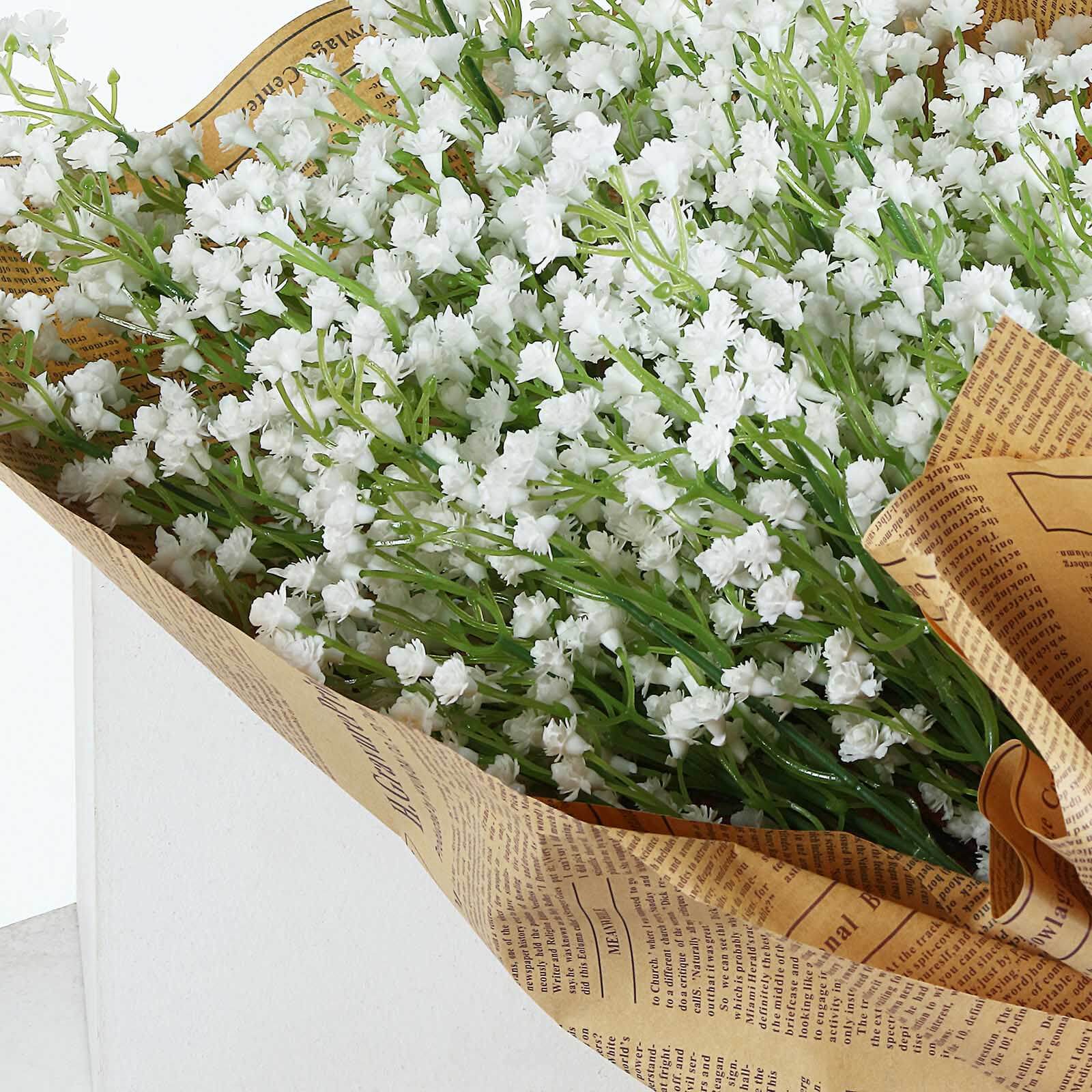 12 Stems White Artificial Silk Babys Breath Gypsophila Flowers 22" - Image 8