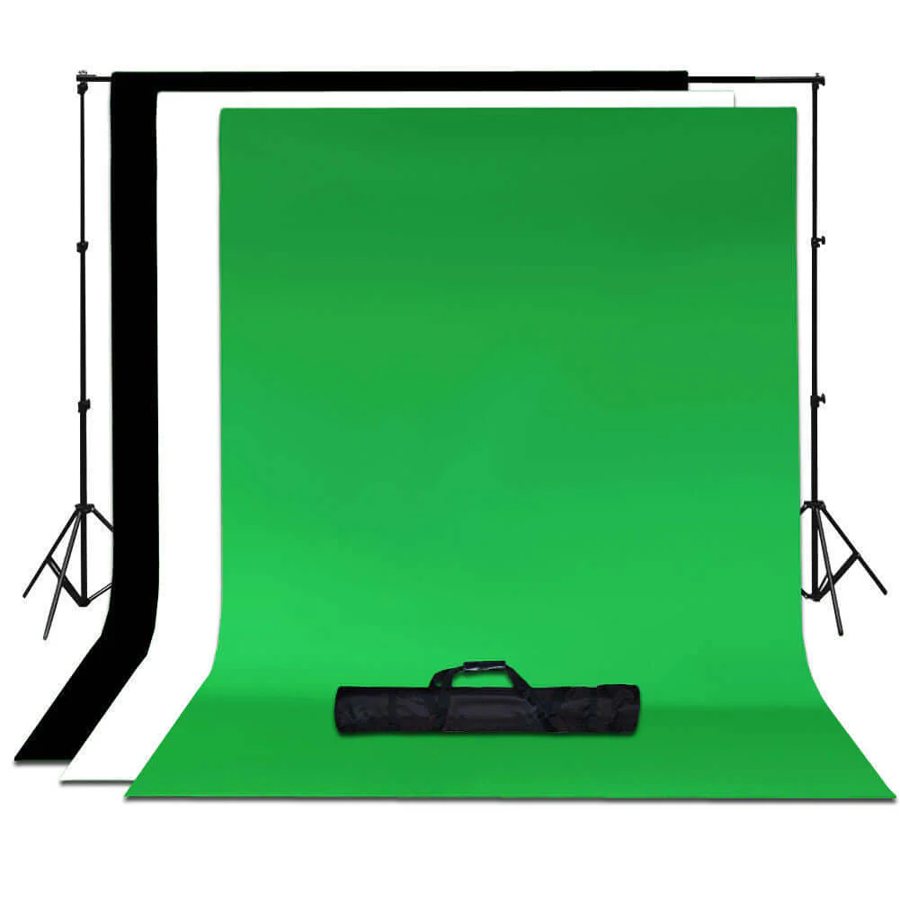 White Umbrella Continuous Lighting Photo Video Studio Kit With Soft Box Reflectors and Muslin Chromakey Backgrounds 1200W - Image 12