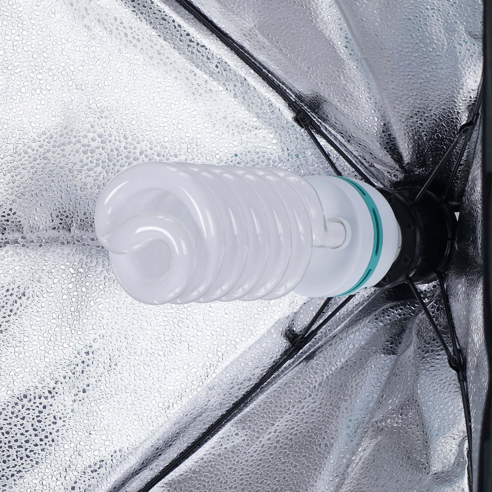 White Umbrella Continuous Lighting Photo Video Studio Kit With Soft Box Reflectors and Muslin Chromakey Backgrounds 1200W - Image 14
