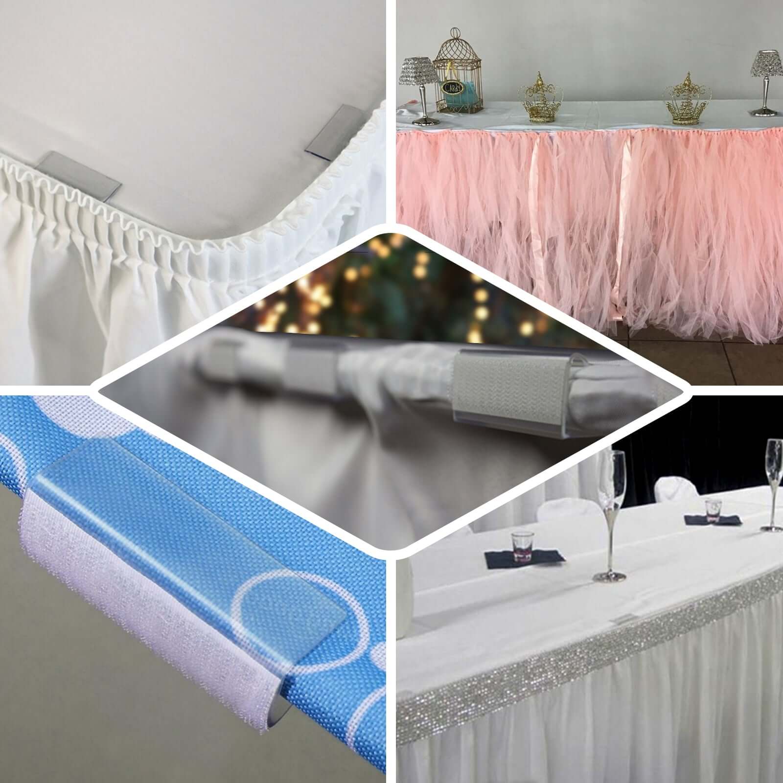 12pcs Adjustable Large Plastic Table Skirt Clips 0.4" - Image 5