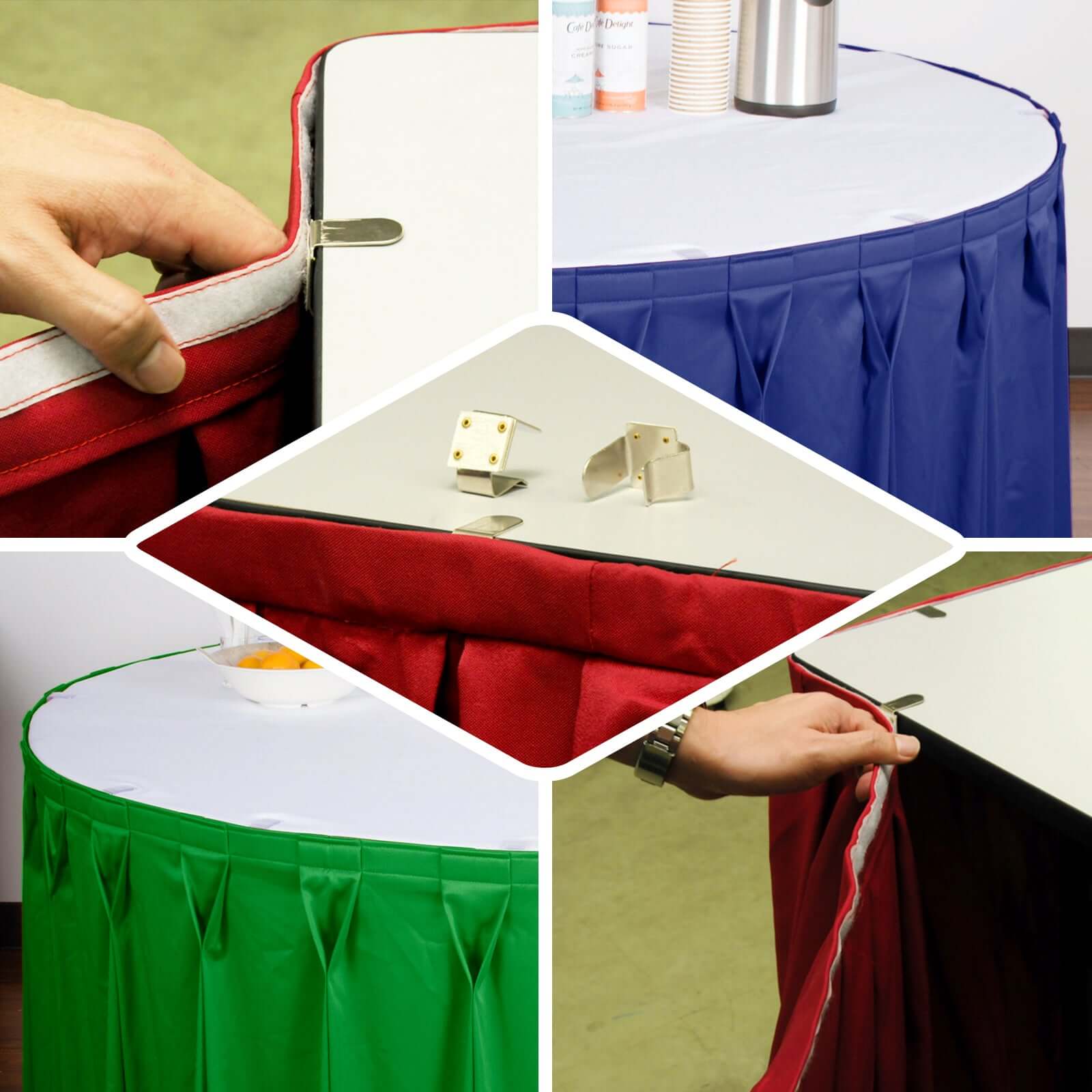 12pcs Metal Table Skirt Clips 2" - Image 5
