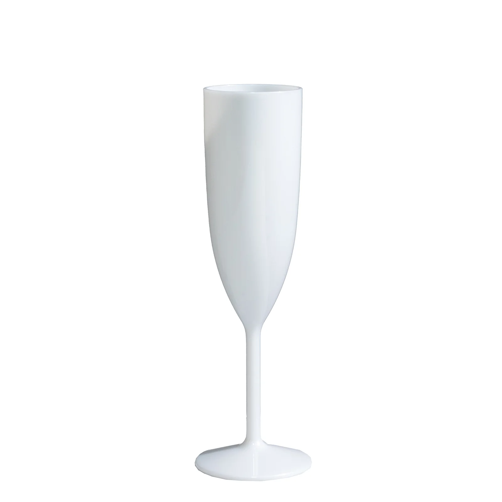 12-Pack Shatterproof Plastic Champagne Flutes – 6oz Pearl White Reusable Toasting Glasses for Parties, Weddings & Events - Image 2