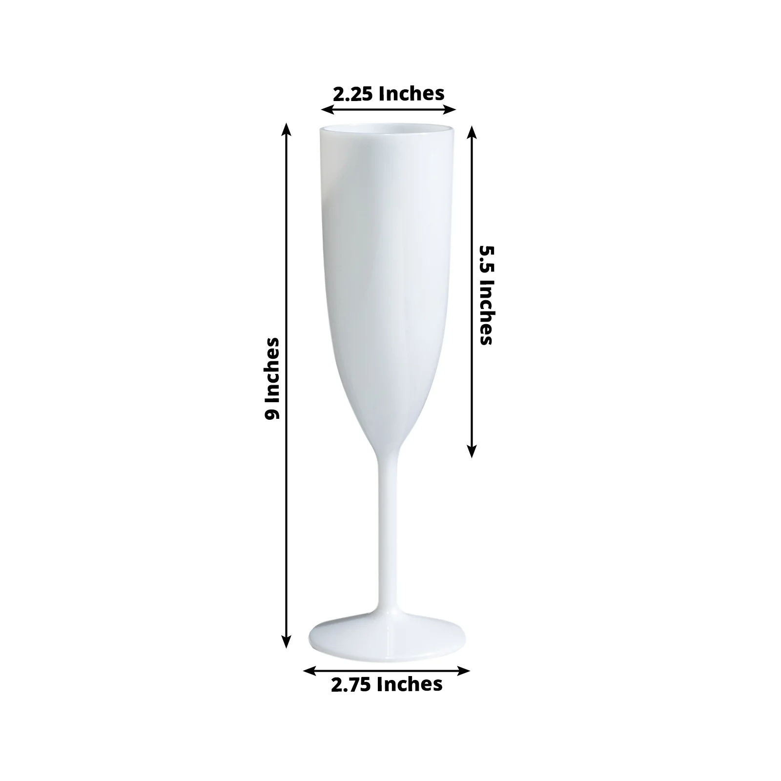 12-Pack Shatterproof Plastic Champagne Flutes – 6oz Pearl White Reusable Toasting Glasses for Parties, Weddings & Events - Image 3