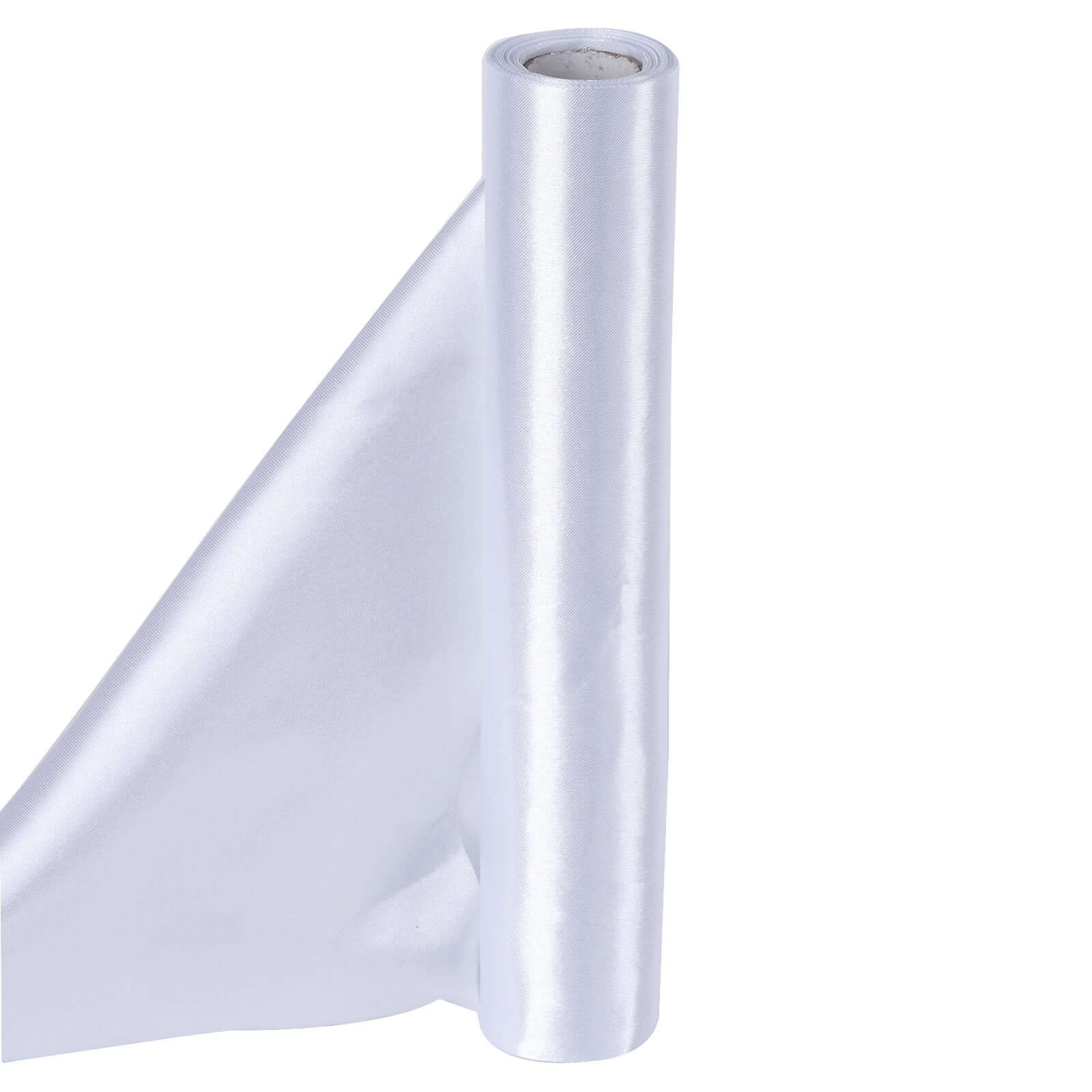 White Satin Fabric Bolt, DIY Craft Wholesale Fabric 12"x10 Yards - Image 6