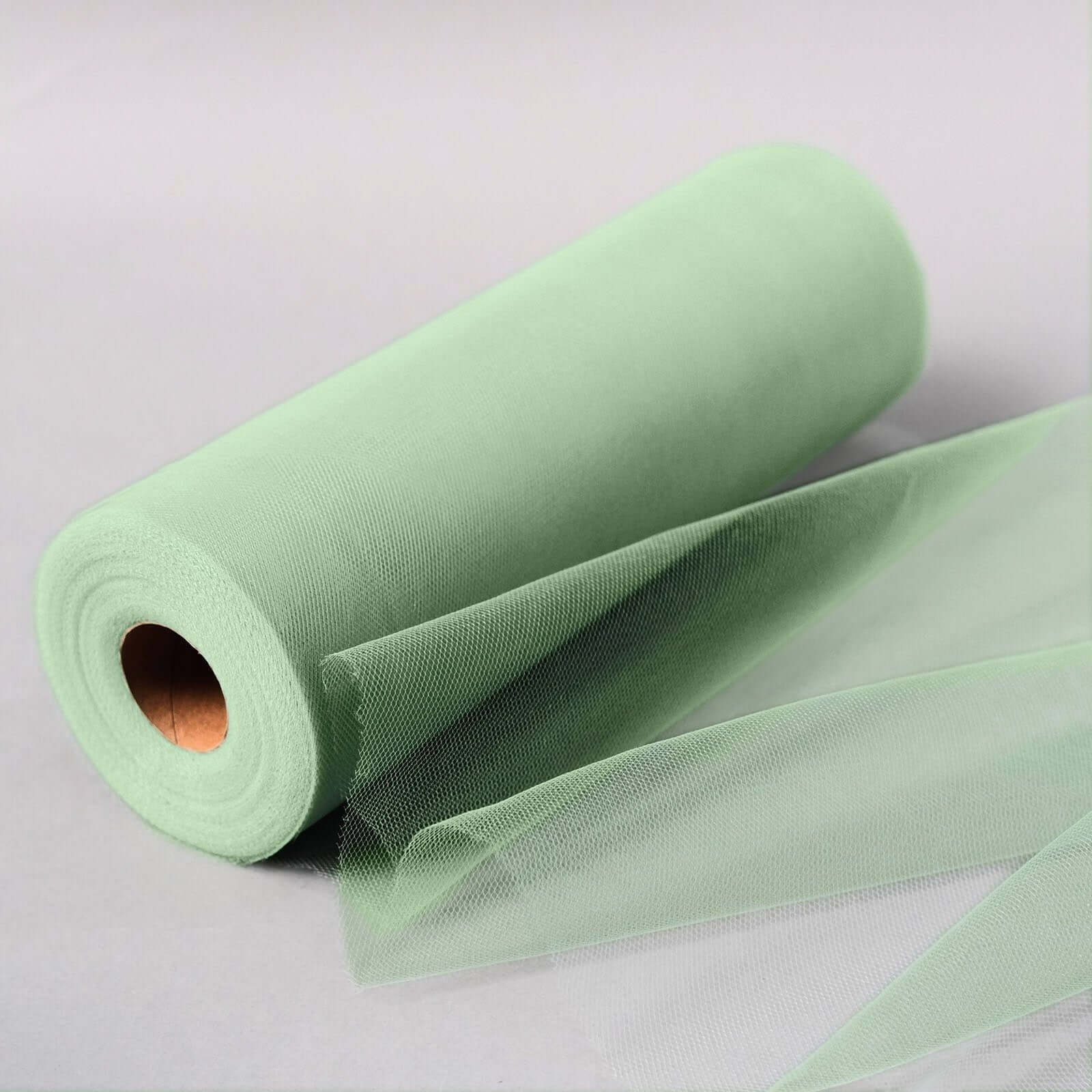 Sage Green Tulle Fabric Bolt, Sheer Fabric Spool Roll For Crafts 12"x100 Yards - Image 5