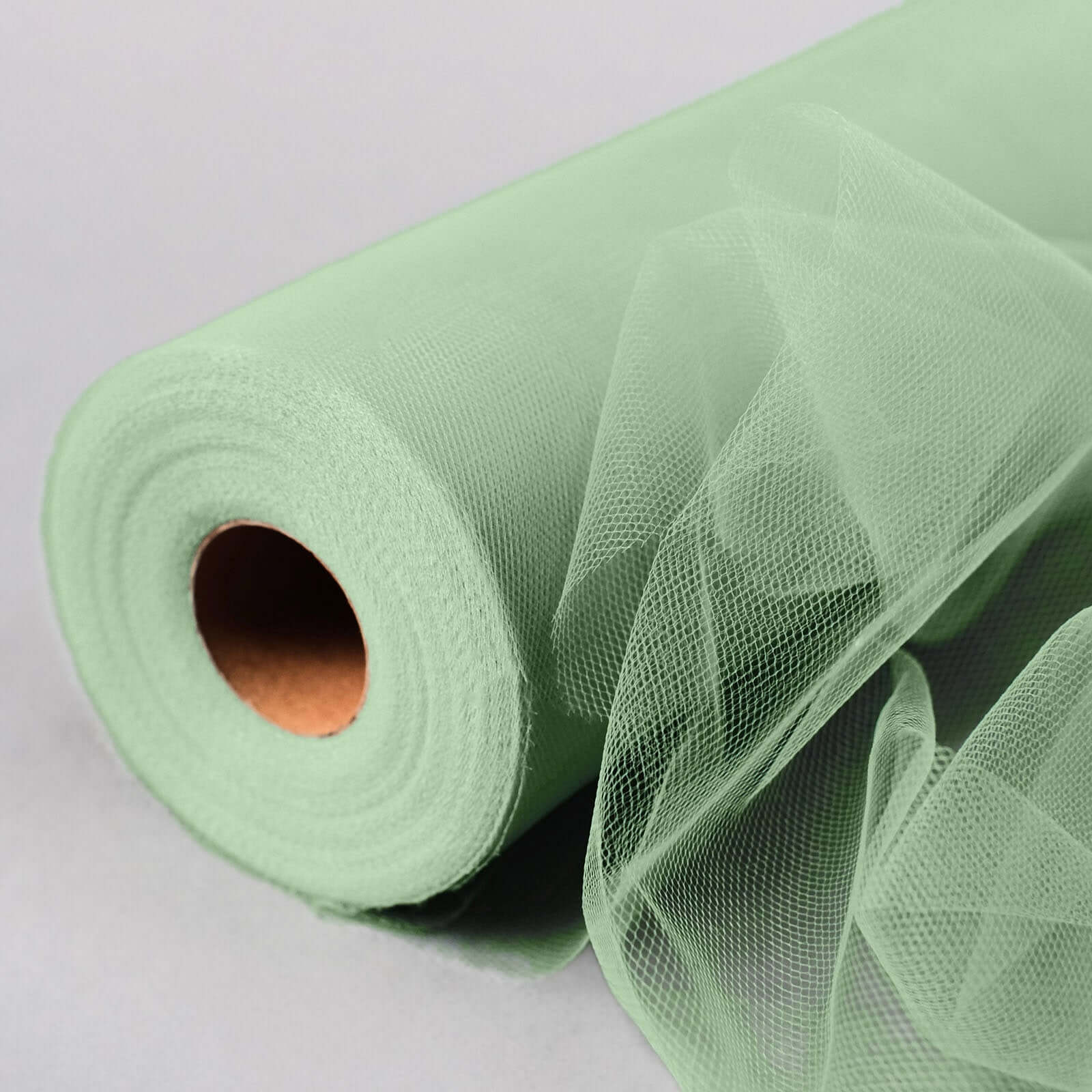 Sage Green Tulle Fabric Bolt, Sheer Fabric Spool Roll For Crafts 12"x100 Yards - Image 8