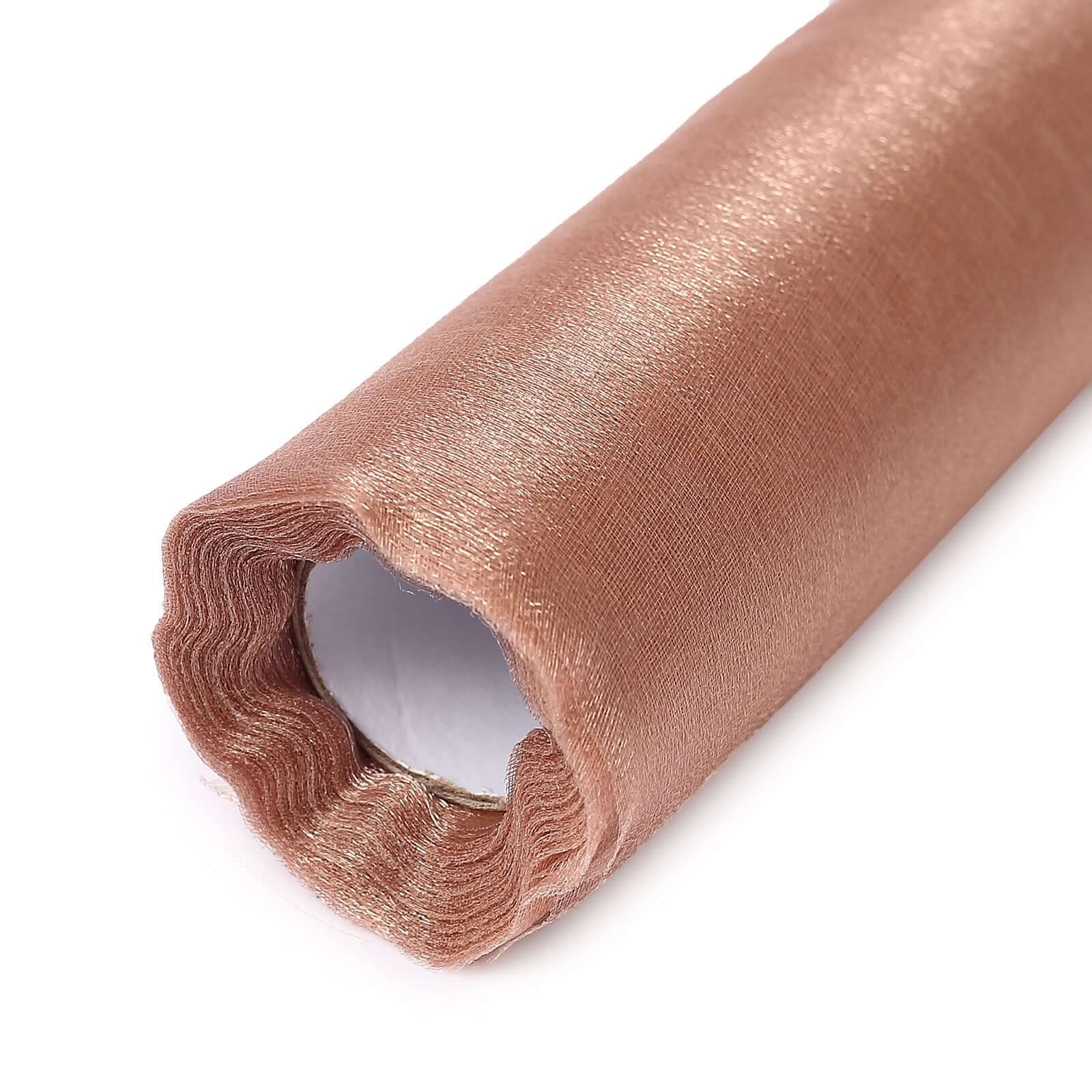 Dusty Rose Sheer Chiffon Fabric Bolt, DIY Voile Drapery Roll 12"x10yd - Image 3