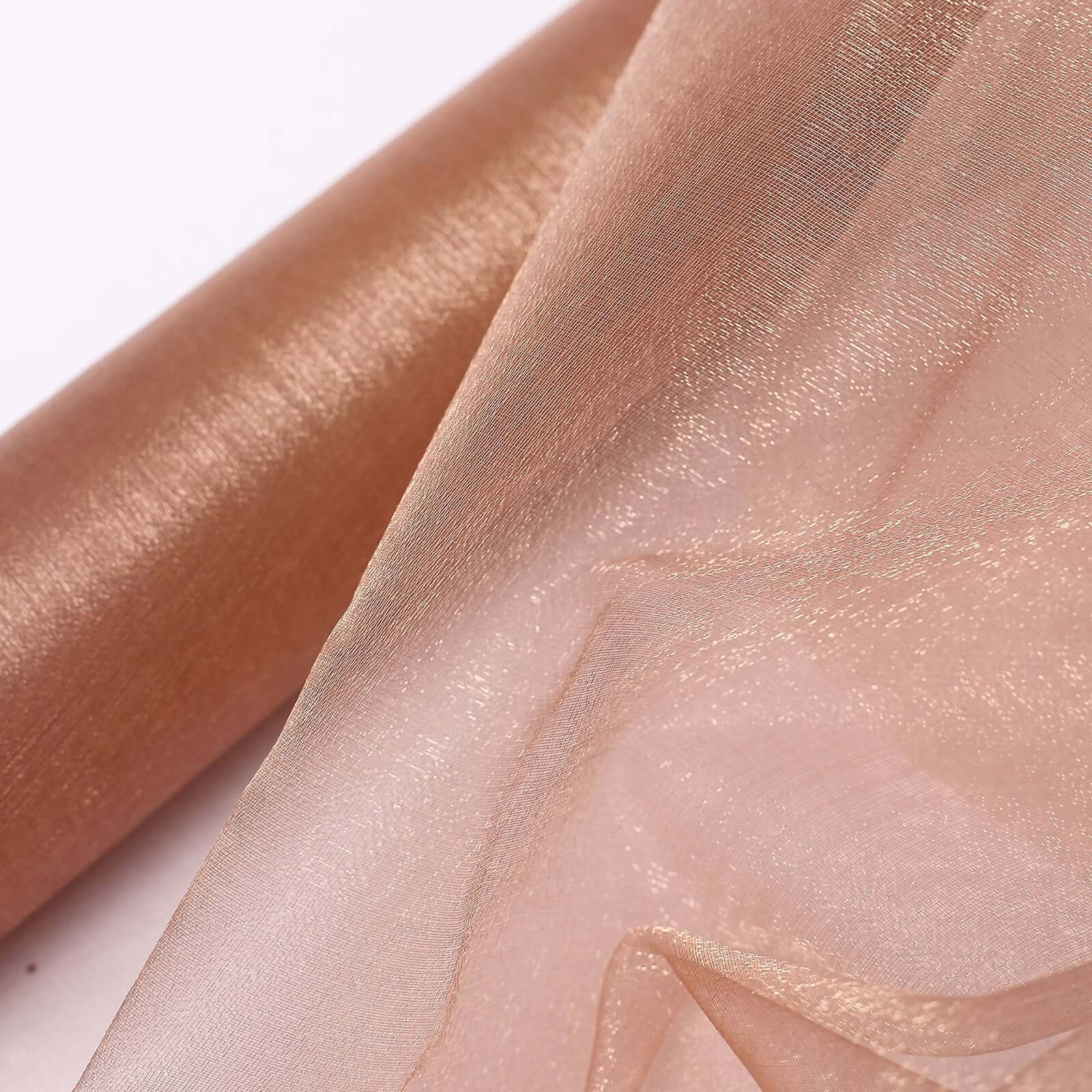 Dusty Rose Sheer Chiffon Fabric Bolt, DIY Voile Drapery Roll 12"x10yd - Image 9
