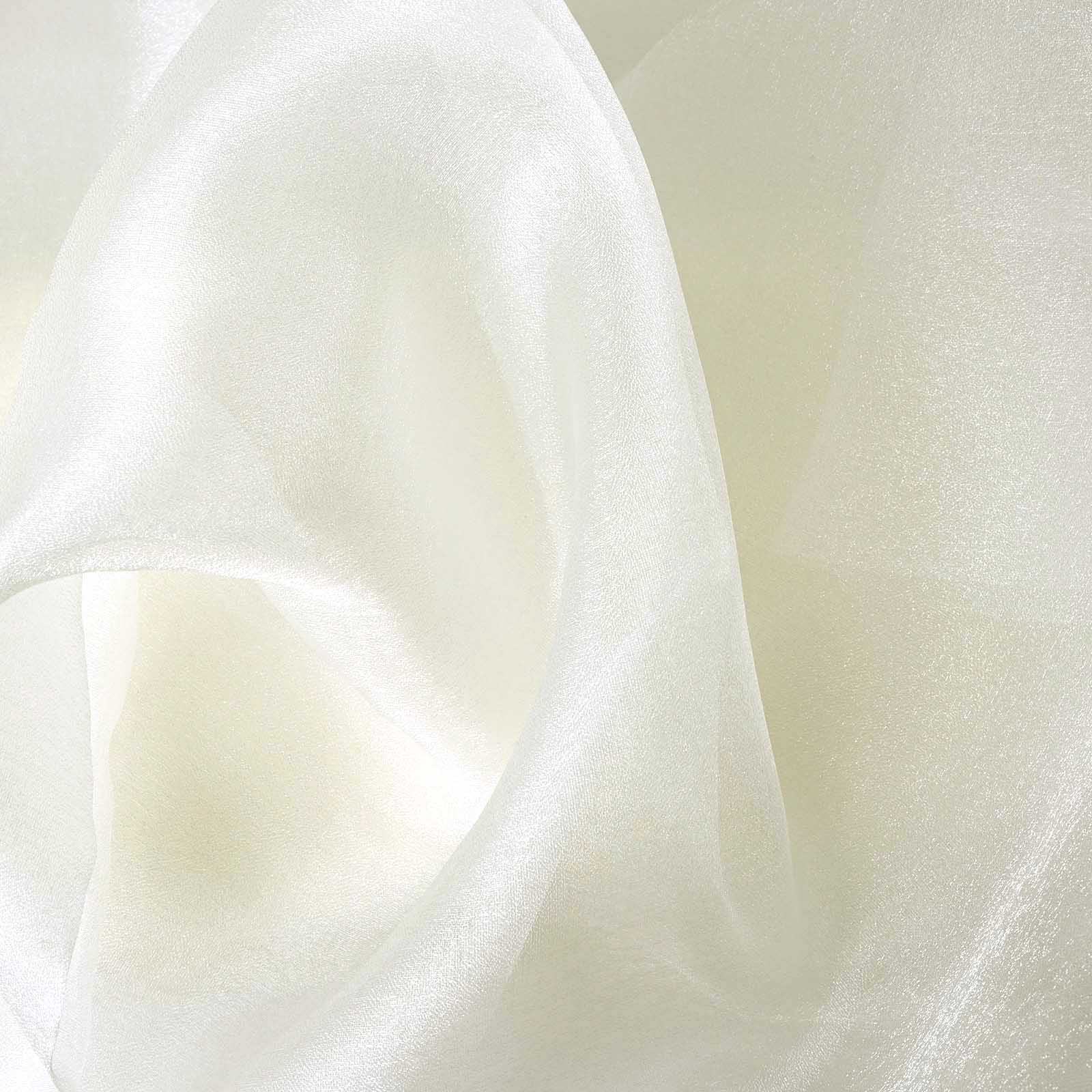 Ivory Sheer Chiffon Fabric Bolt, DIY Voile Drapery Fabric 12"x10yd - Image 3