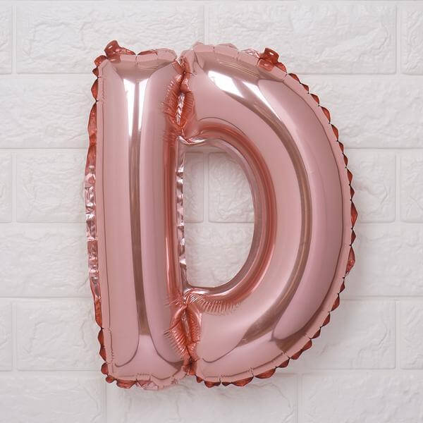 13" Matte Blush Letter and Number Balloons, Mylar Foil Alphabet Balloons - Image 11