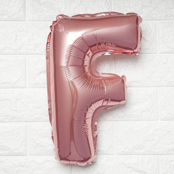 13" Matte Blush Letter and Number Balloons, Mylar Foil Alphabet Balloons - Image 12