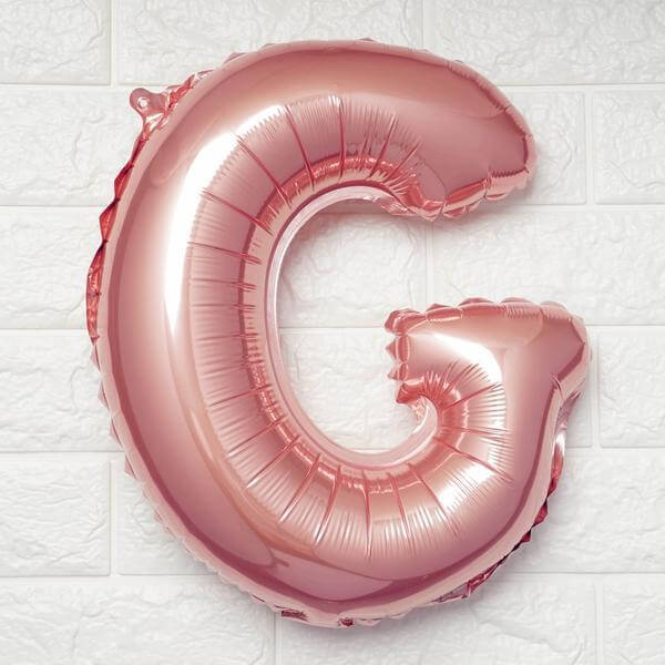 13" Matte Blush Letter and Number Balloons, Mylar Foil Alphabet Balloons - Image 13
