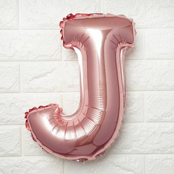 13" Matte Blush Letter and Number Balloons, Mylar Foil Alphabet Balloons - Image 14
