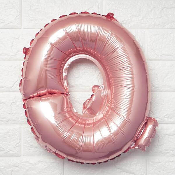 13" Matte Blush Letter and Number Balloons, Mylar Foil Alphabet Balloons - Image 20