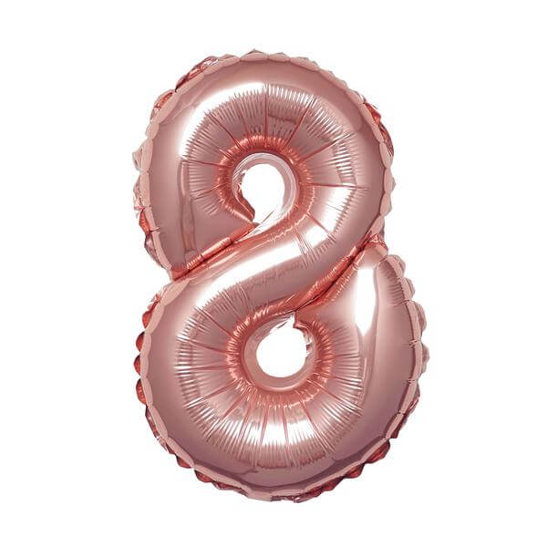 13" Matte Blush Letter and Number Balloons, Mylar Foil Alphabet Balloons - Image 28