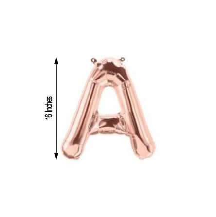 13" Matte Blush Letter and Number Balloons, Mylar Foil Alphabet Balloons - Image 3