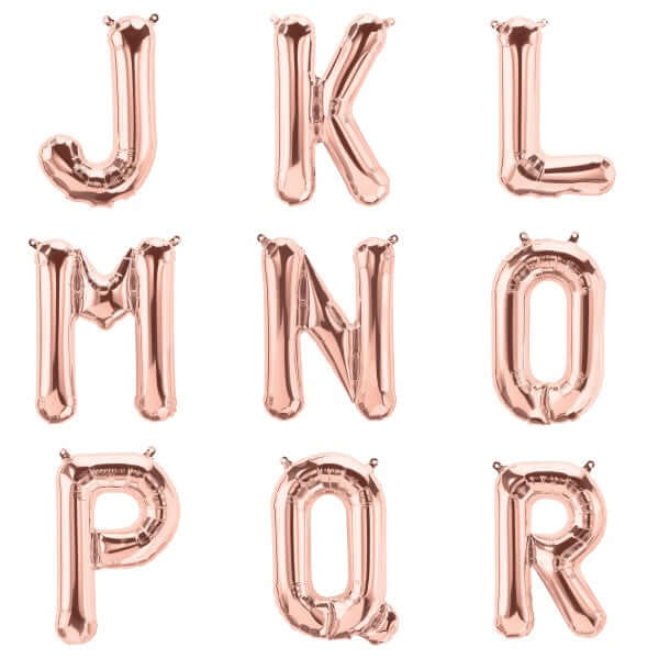 13" Matte Blush Letter and Number Balloons, Mylar Foil Alphabet Balloons - Image 6