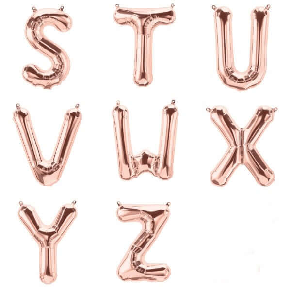 13" Matte Blush Letter and Number Balloons, Mylar Foil Alphabet Balloons - Image 7