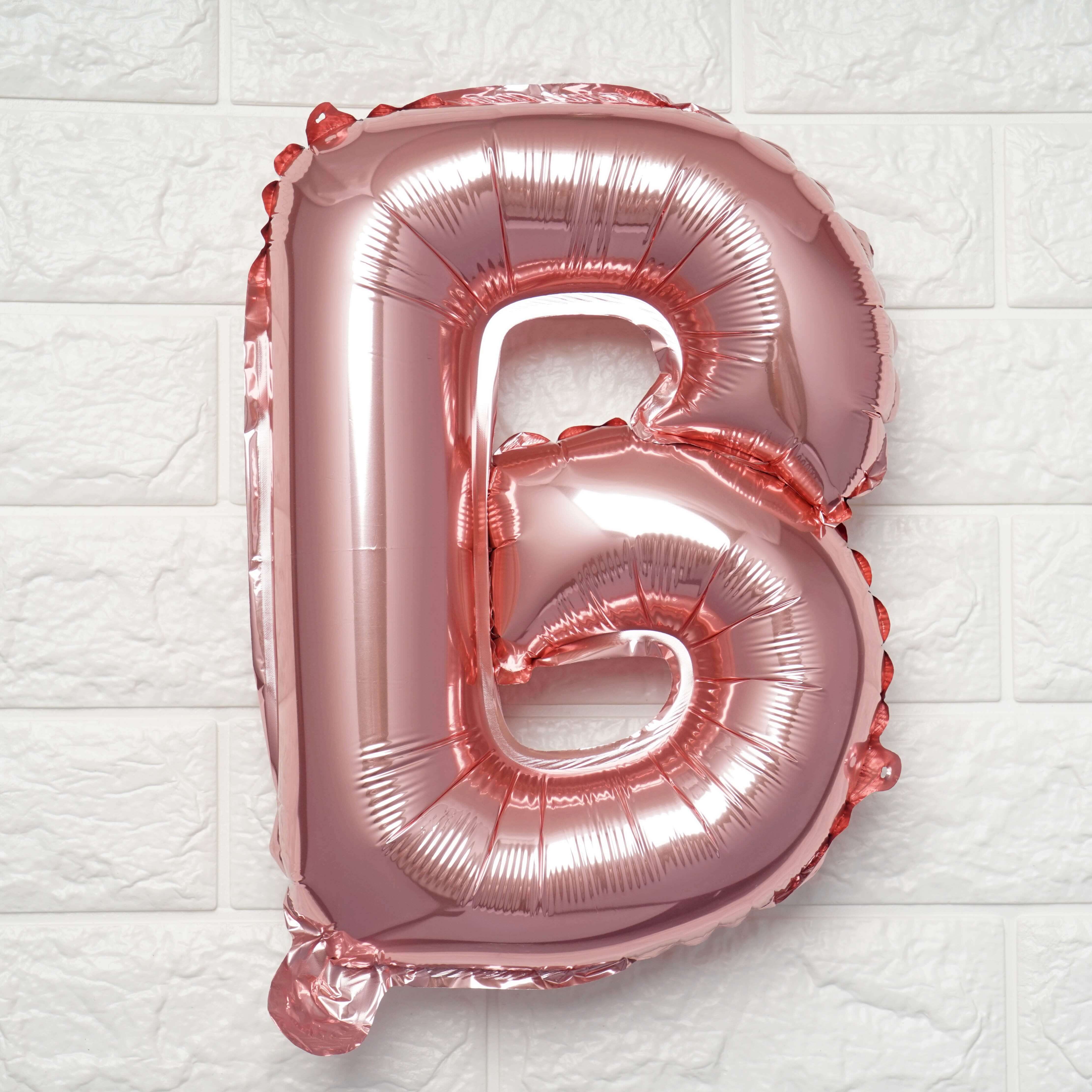13" Matte Blush Letter and Number Balloons, Mylar Foil Alphabet Balloons - Image 9