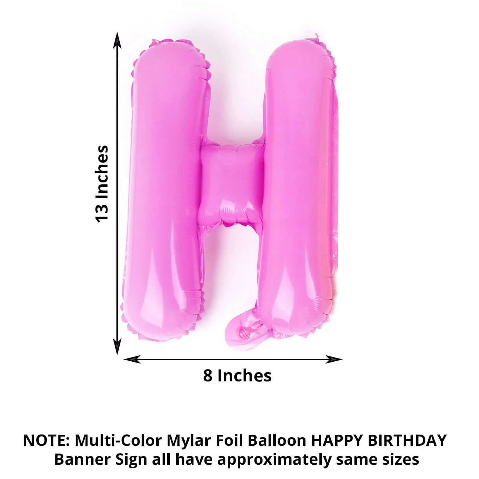 Ready-To-Use Colorful "Happy Birthday" Mylar Foil Balloon Banner 13" - Image 3