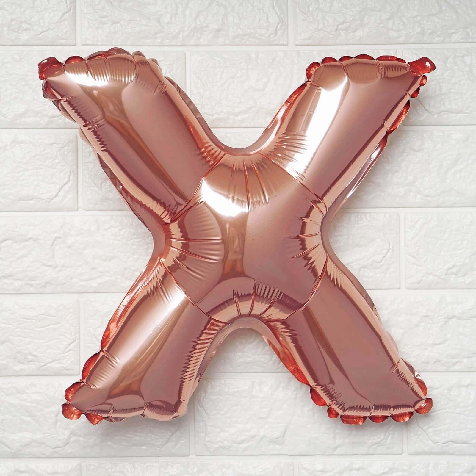13" Rose Gold Letter Balloons, Metallic Mylar Foil Alphabet Balloons - Image 29