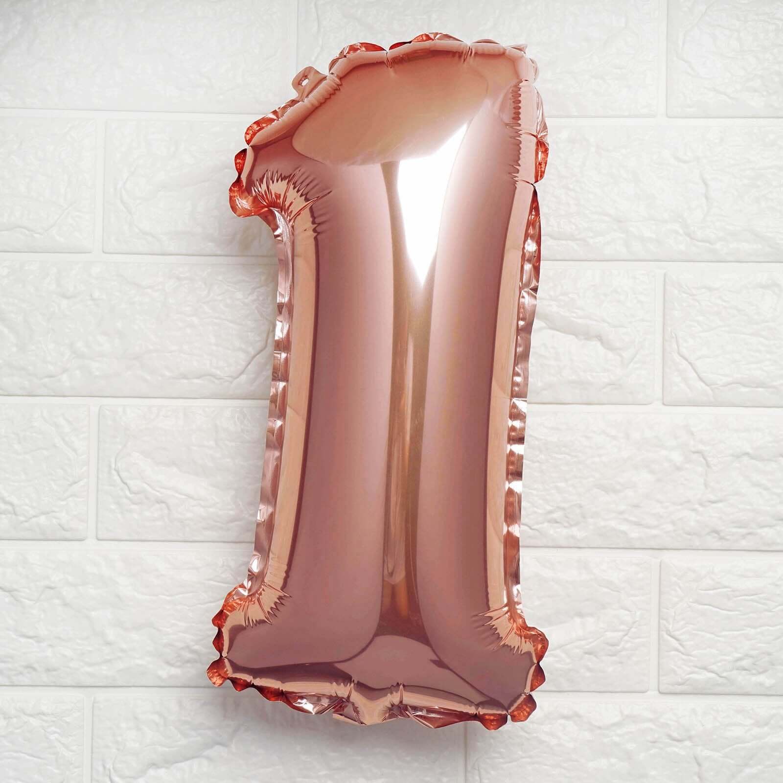 13" Rose Gold Letter Balloons, Metallic Mylar Foil Alphabet Balloons - Image 33