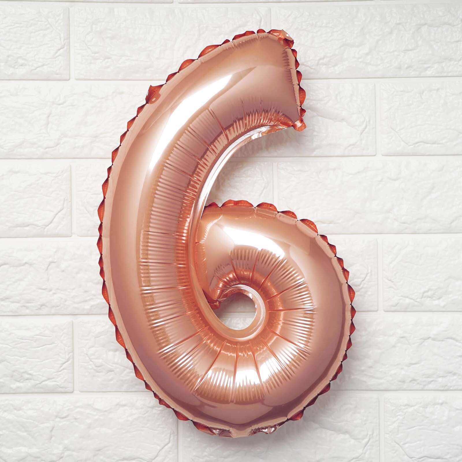 13" Rose Gold Letter Balloons, Metallic Mylar Foil Alphabet Balloons - Image 38